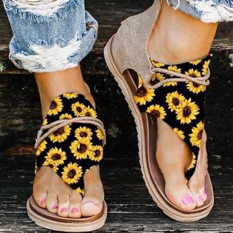 Sunflower sandals .